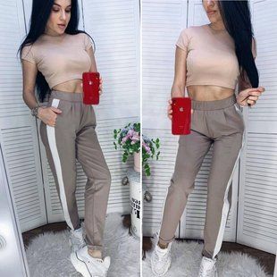 Шикарные женские Штаны Ткань "Трикотаж" 42, 44, 46, 48, 50 размер 42 10458-42 фото