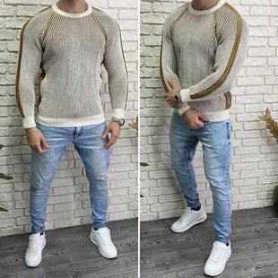 Стильный мужской свитер, ткань "Вязка" 46, 48, 50 размер 46 12116-46 фото