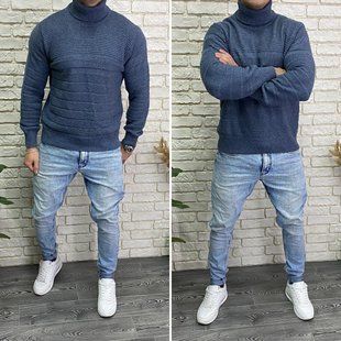 Стильний чоловічий светр, тканина "В'язка" 50, 52 розмір 50 12085-50 фото