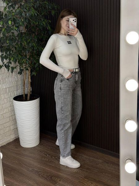Стильные женские джинсы, ткань "Джинс" 48, 50, 52, 54, 56, 58 размер 48 21936-48 фото