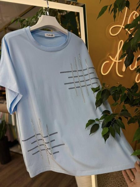 Стильна жіноча футболка, тканина "Коттон" 56, 58, 60, 62 розмір 56 22192-56 фото