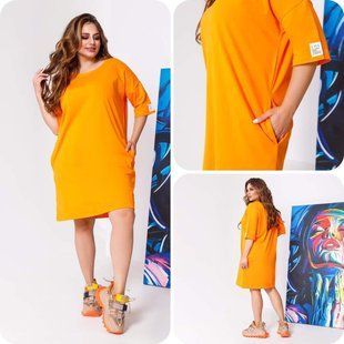 Невероятное женское платье OVERSIZE Ткань Трикотаж 48, 50 размер 48 10594-48 фото
