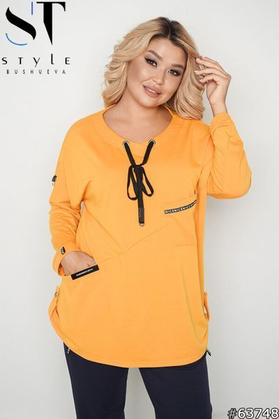 Невероятный женский Oversize костюм "Трикотаж-двунитка" 54, 56, 58 размер 54 11555-54 фото