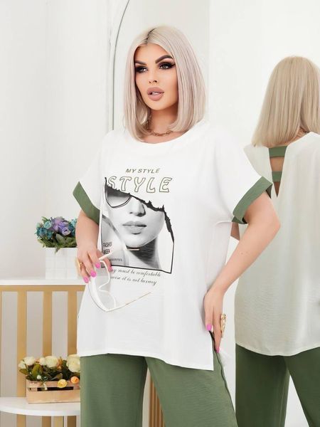 Стильный женский костюм, ткань "Жатка" 48, 50, 52, 54, 56, 58, 60, 62 размер 48 20046-48 фото