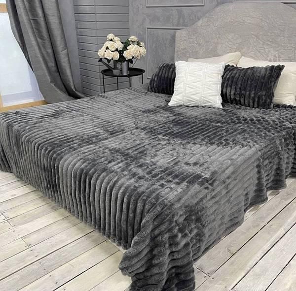 Неймовірно м'який та оксамитовий Плед 200х220 Тканина Плюш 16345 фото