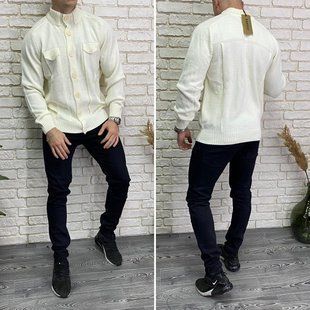 Стильный мужской кардиган, ткань "Вязка" 50, 52, 54, 56 размер 50 12139-50 фото