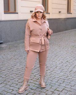Шикарный женский костюм, ткань "Трехнитка на флисе" 50, 52, 54, 56, 58, 60, 62, 64 размер 50 12915-50 фото