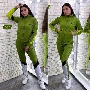 Модний жіночий спортивний костюм, тканина "Трикотаж+Еластик" 44, 46, 48 розмір 44 8024-44 фото