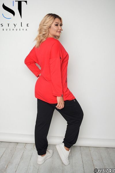 Невероятный женский Oversize костюм "Трикотаж-двунитка" 54, 56 размер 54 11557-54 фото