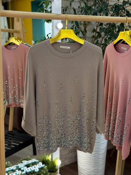 Стильний жіночий светр, тканина "Трикотаж" 56/58, 60/62 розмір 56/58 22742-56/58 фото