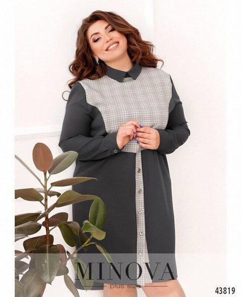 Лаконічна жіноча сукня з напиленням, тканина "Костюмна" 48, 50, 52, 54 розмір 48 11663-48 фото