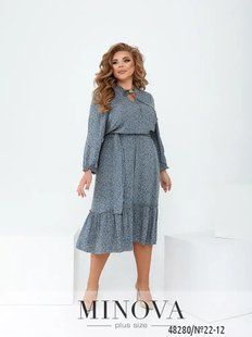 Стильна жіноча сукня, тканина "Котон" 48, 50, 52, 54, 56 розмір 48 17019-48 фото