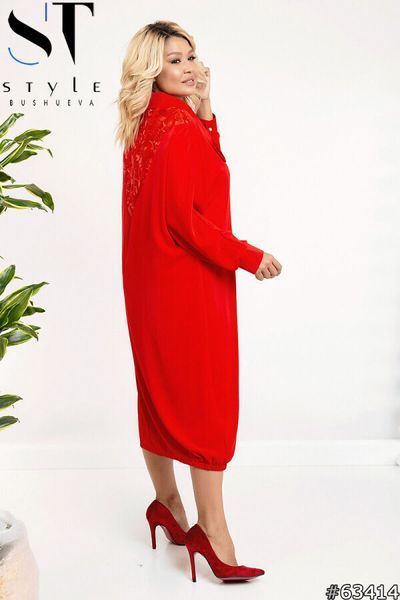 Великолепное женское платье Oversize, ткань "Костюмная" 52, 54, 56, 58, 60, 62, 64, 66 размер 52 12546-52 фото