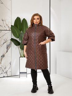 Стильная женская жилетка-пальто на синтепоне 100, ткань "Плащевка" 48, 50, 52, 54, 56, 58, 60, 62 размер 48 17721-48 фото