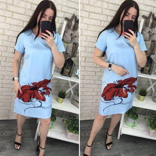Стильное женское летнее платье, ткань "Лен" 50, 52, 54, 56, 58 размер 50 10941-50 фото