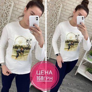 Модна жіноча кофта-світшот, тканина "Трикотаж на флісі" 46, 48, 50 розмір 46 7936-46 фото