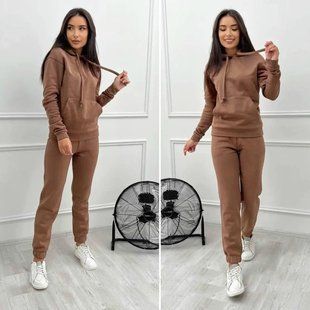 Изящный женский спортивный костюм, ткань "Трехнитка на флисе" 46, 48, 50 размер 46 12948-46 фото