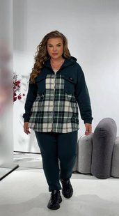 Стильный женский костюм, ткань "Трехнитка" 50, 52, 54, 56, 58, 60 размер 50 21660-50 фото