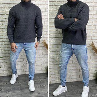 Стильний чоловічий светр, тканина "В'язка" 52, 54 розмір 52 12097-52 фото