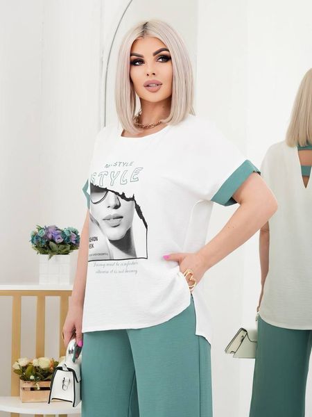 Стильный женский костюм, ткань "Жатка" 48, 50, 52, 54, 56, 58, 60, 62 размер 48 20047-48 фото