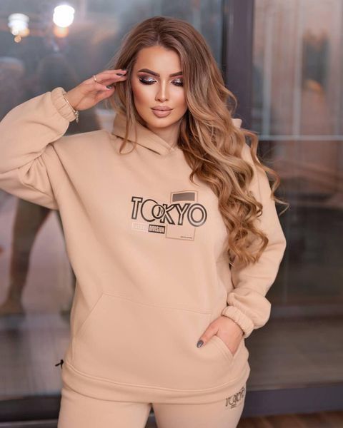 Неймовірний жіночий костюм на флісі, тканина "Трикотаж трьохнитка" 50, 52, 54, 58, 60 размер 50 13242-50 фото