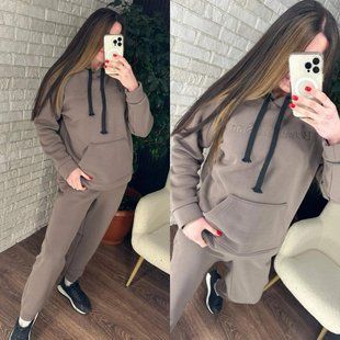 Невероятный женский костюм на флисе, ткань "Трехнитка" 52, 56 размер 52 16323-52 фото
