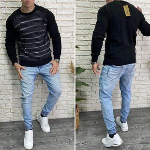Стильний чоловічий светр, тканина "В'язка" 50, 52 розмір 50 12098-50 фото
