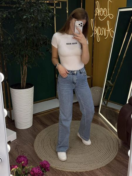 Стильные женские джинсы, ткань "Джинс" 42, 44, 46, 48, 50 размер 42 22296-42 фото