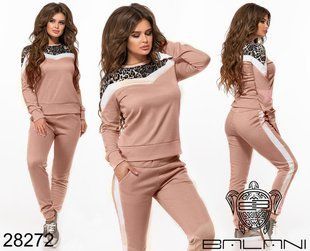 Стильний жіночий костюм Кофта+Штани Тканина Трикотаж+Дайвінг 48, 50 розмір 48 7848-48 фото
