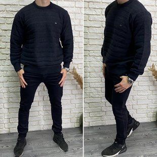 Стильный мужской свитер, ткань "Вязка" 52, 54, 56 размер 52 12142-52 фото
