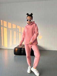 Шикарный женский костюм на флисе, ткань "Трикотаж" размер 52 15775-52 фото