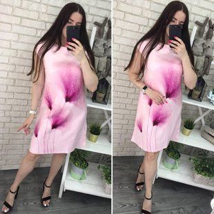 Стильное женское летнее платье, ткань "Лен" 50, 52, 54, 56, 58, 60 размер 50 10940-50 фото