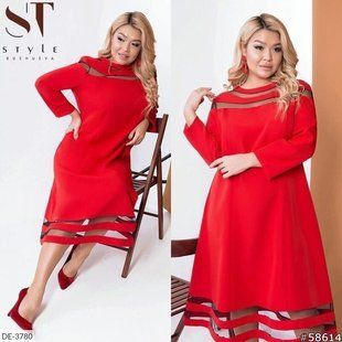 Приголомшлива жіноча сукня Тканина "Креп-костюмка" 52, 54, 56, 58, 60, 62 розмір 52 11642-52 фото