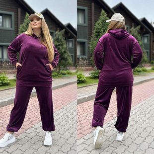 Шикарный женский костюм, ткань "Велюр" 56, 58, 60, 62, 64, 66 размер 56 15722-56 фото