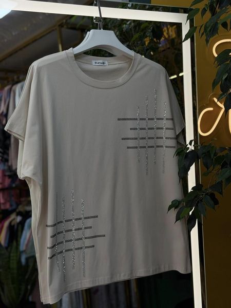 Стильна жіноча футболка, тканина "Коттон" 56, 58, 60, 62 розмір 56 22196-56 фото
