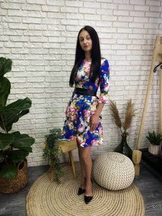 Изысканное женское платье, ткань "Стеганый Трикотаж" 42, 44, 46, 48 размер 42 11475-42 фото