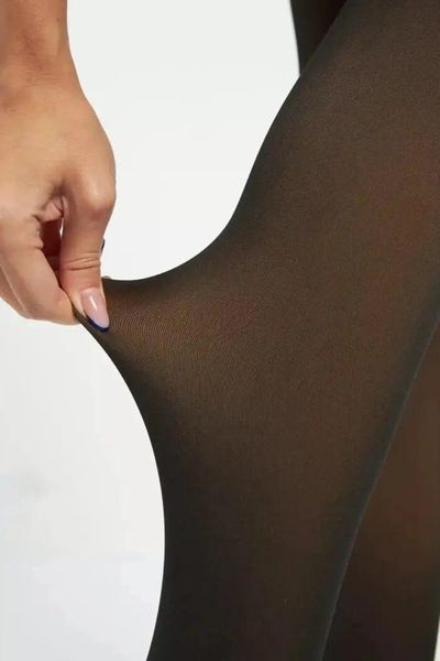 Теплые колготки с Имитацией Капронок на Байке 42, 44, 46, 48, 50, 52, 54, 56, 58 размер 42 16228-42 фото