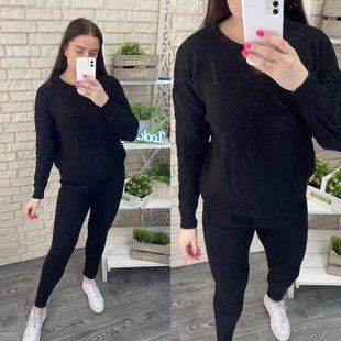 Стильний жіночий костюм, тканина "Машина В'язка" 44, 46, 48 розмір 44 10018-44 фото