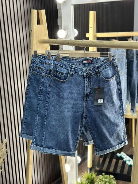 Стильні жіночі бріджі, тканина "Джинс" 48, 50, 52, 54, 56, 58 розмір 48 17365-48 фото