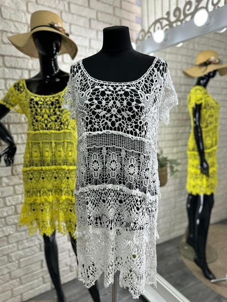 Шикарна жіноча пляжна туніка, тканина "Мереживо" 46, 48, 50 розмір 46 15049-46 фото