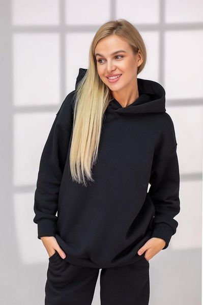 Теплий жіночий костюм на флісі, тканина "Трикотаж Двонитка" 46, 48, 50, 52 розмір 46 12414-46 фото