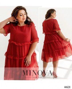 Нежное женское платье А-силуэта, ткань "Костюмка+Шифон " 46, 48, 50, 52, 56, 60 размер 46 11235-46 фото