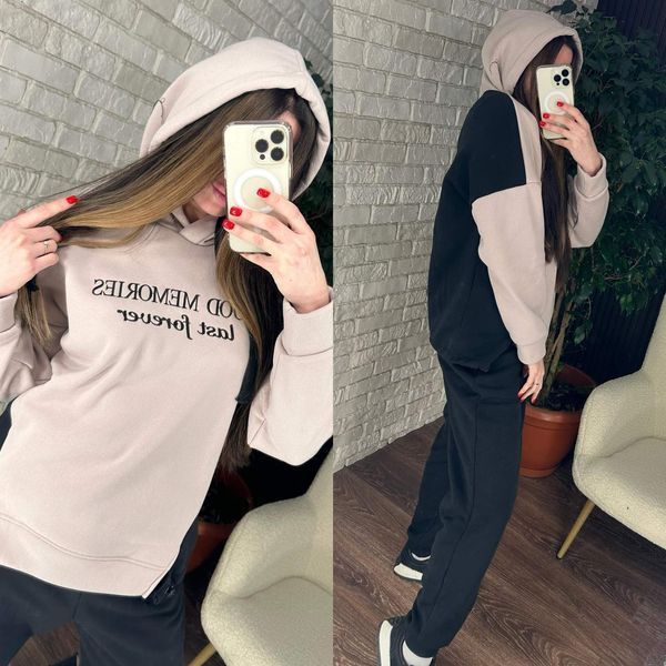 Спортивный женский костюм на флисе, ткань "Трехнитка" 52, 56 размер 52 16326-52 фото