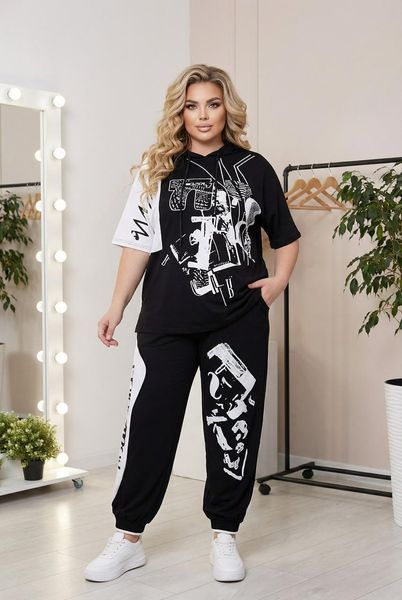 Спортивний жіночий костюм, тканина "Коттон" 56/58, 60/62 розмір 56/58 21994-56/58 фото
