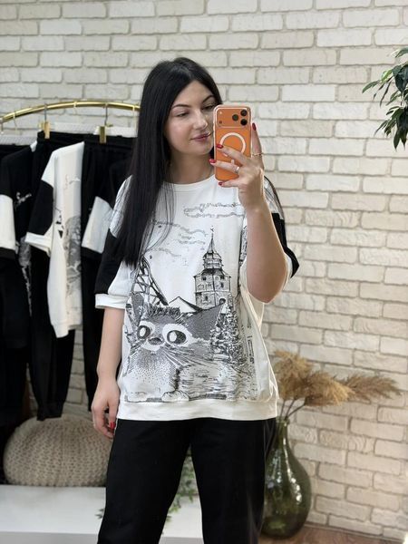 Стильний жіночий костюм, тканина "Котон" 50, 52, 54, 56, 58 розмір 50 22151-50 фото