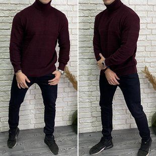 Стильный мужской свитер, ткань "Вязка" 52, 54, 56 размер 52 12128-52 фото
