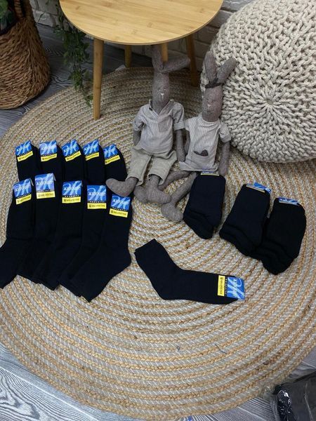 Набір Чоловічих шкарпеток на мохрі, тканина "Бавовна+Лайкра" (12шт. в упаковці) Розмір 39-42 універсал 11761 фото
