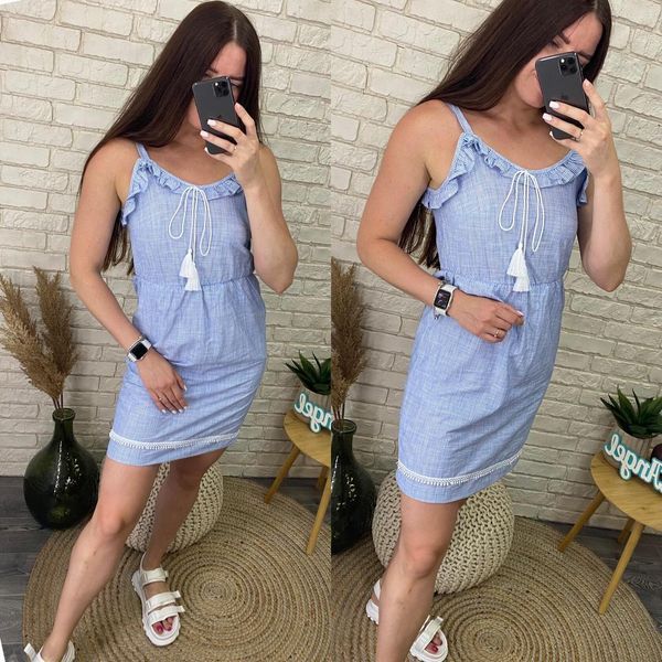 Изысканное женское платье, ткань "Котон" 42, 44, 46, 48 размер 42 15125-42 фото