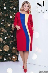 Стильна жіноча сукня, тканина "Костюмна" розмір 54 17892-54 фото