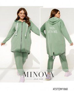 Оригинальный женский костюм двойка, ткань "Трикотаж-двунитка" 52, 54, 58, 64 размер 52 14140-52 фото